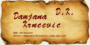 Damjana Krnčević vizit kartica